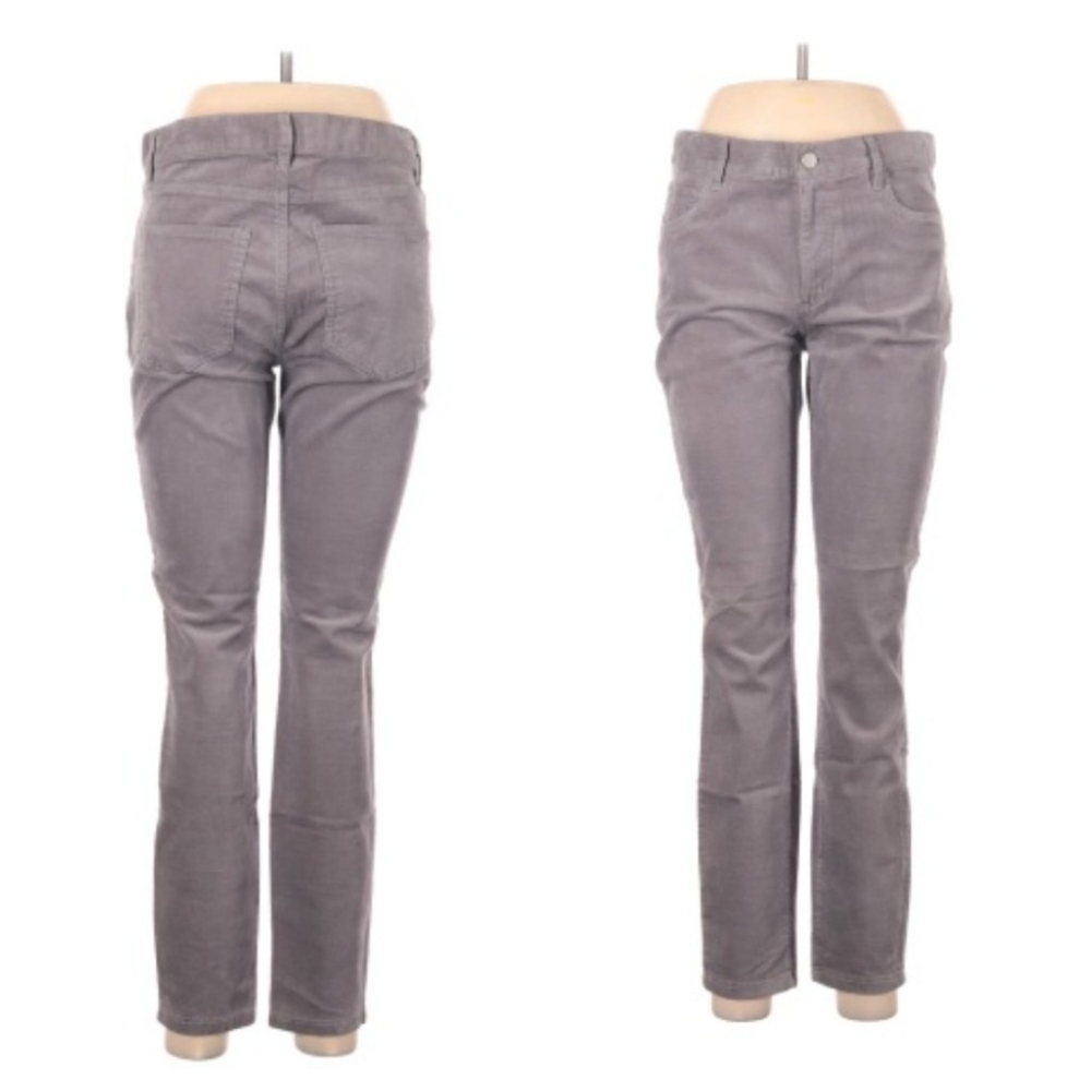Ann Taylor Factory Gray Skinny Velvety Pants Sz 8